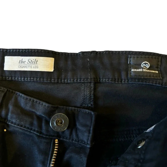 Ag The Stilt Cigarette Jeans in Super Black Size 27 - Picture 6 of 9